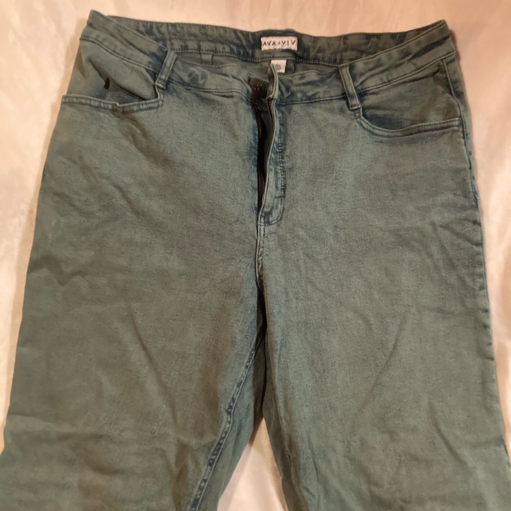 Seafoam Teal Straight Leg Jeans